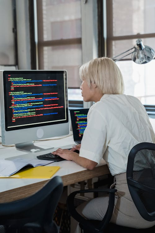 a man working at his desk.